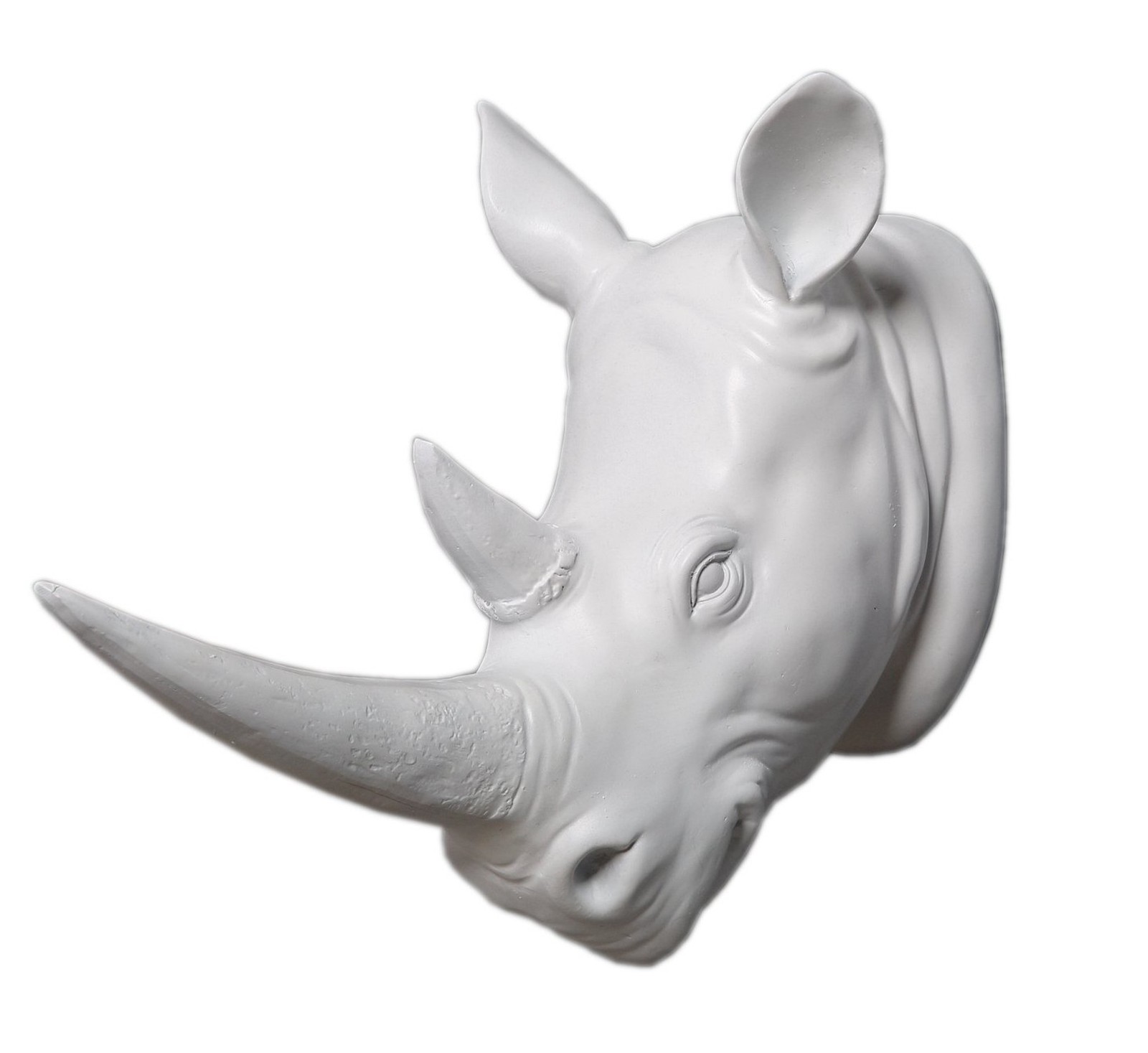 YL Crafts - Resin Rhino Head Sculpture Animal Wall Decor Art, 14 by 10.8 by 6...
