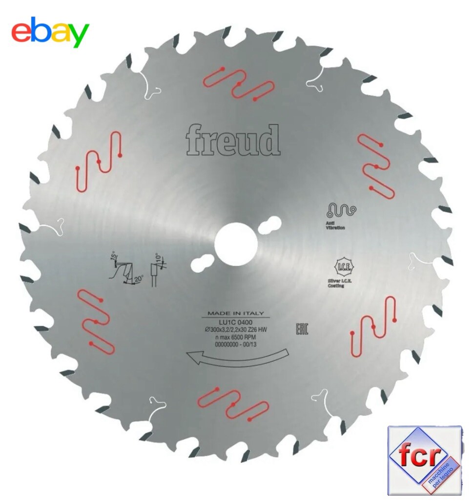 FREUD WOOD BLADE DIAMETER 250mm sp.3.20 TEETH 22 hole 30mm Cod. LU1C 0100