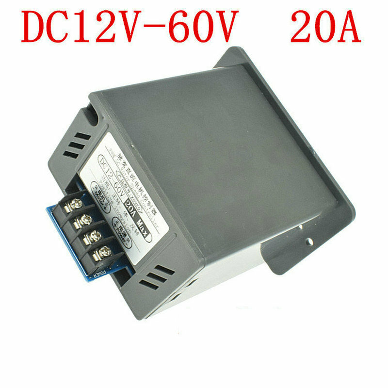 DC 12V-60V 20A Motor Speed Controller Reversible Regulation Variable Switch