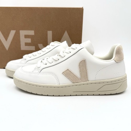 Veja V-12 Leather Sneakers Women's Size XD0202335A Extra White Sable