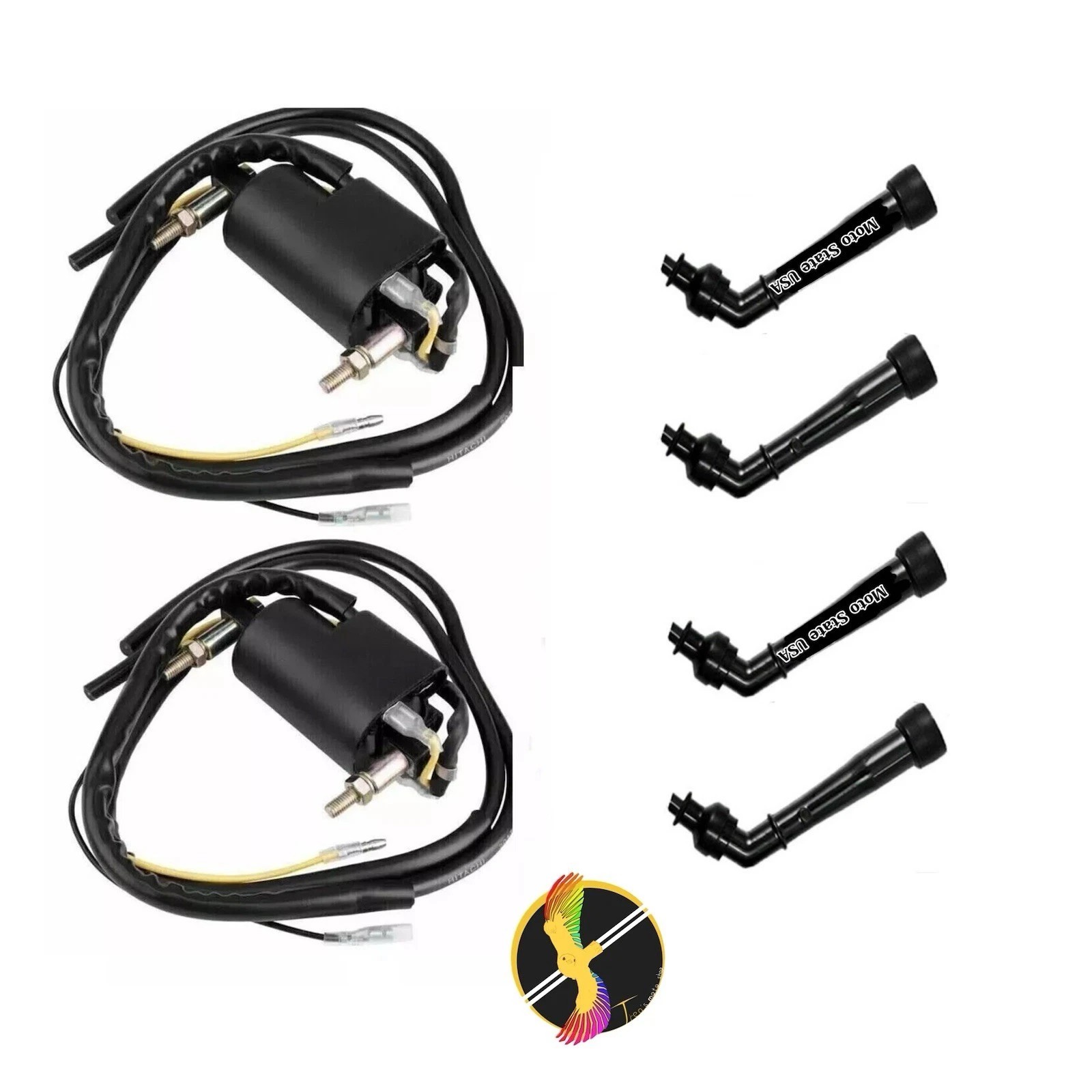 2x Ignition Coil Spark Plug Cap For Yamaha Road Star Silverado 1600 (1999-2003)