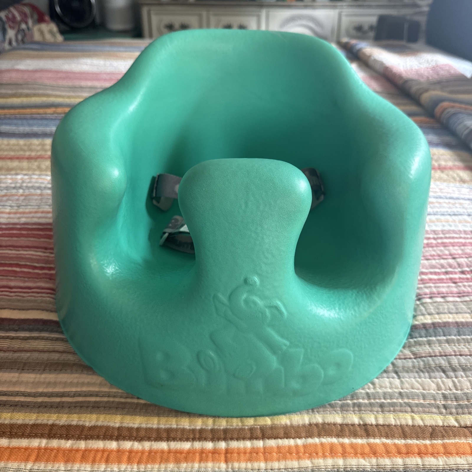 Bumbo Baby Seat Soft Foam Floor Seat with 3 Pt Harness Turquoise