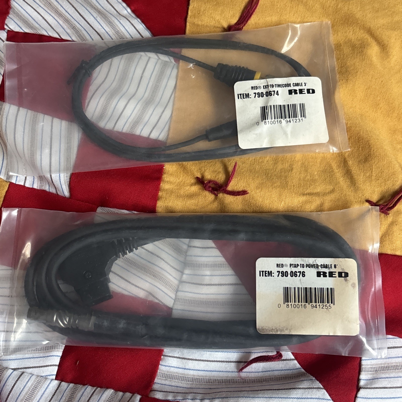 6' RED PTap-to-Power Cable - Mfr# 790-0676 & 3’ EXT-to-Timecode Cable # 790-0674
