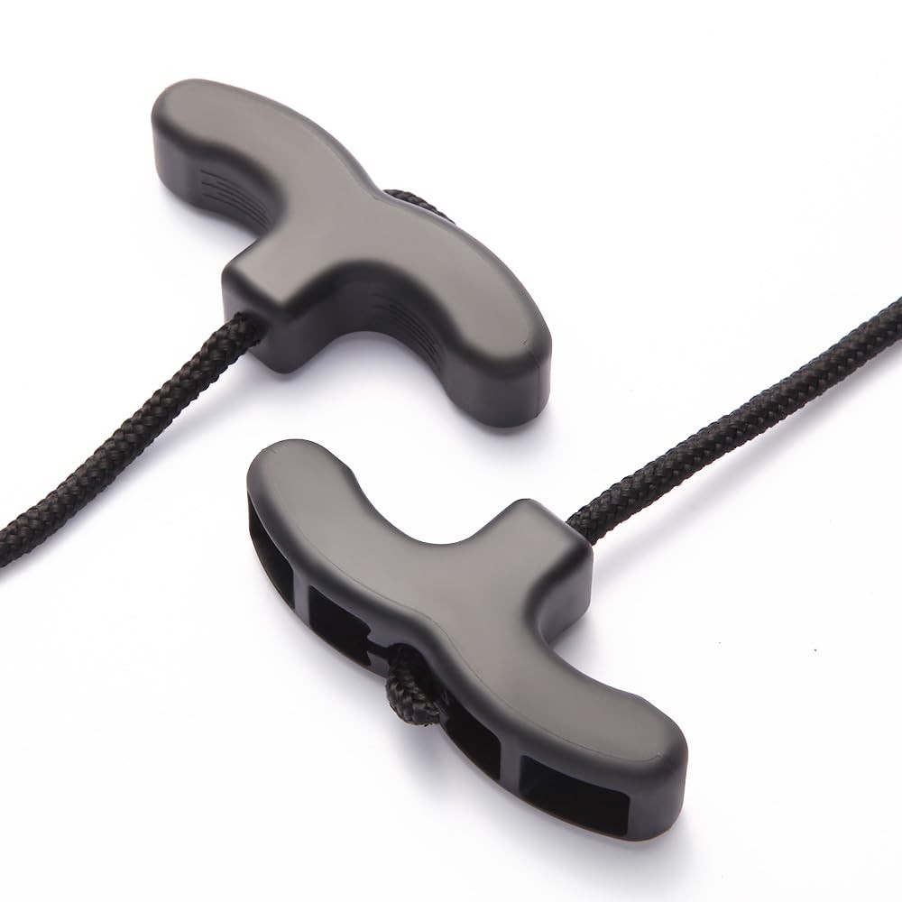 AHOSOUTLY Crossbow Pull Cord Cocking Rope Device Double Handle Black