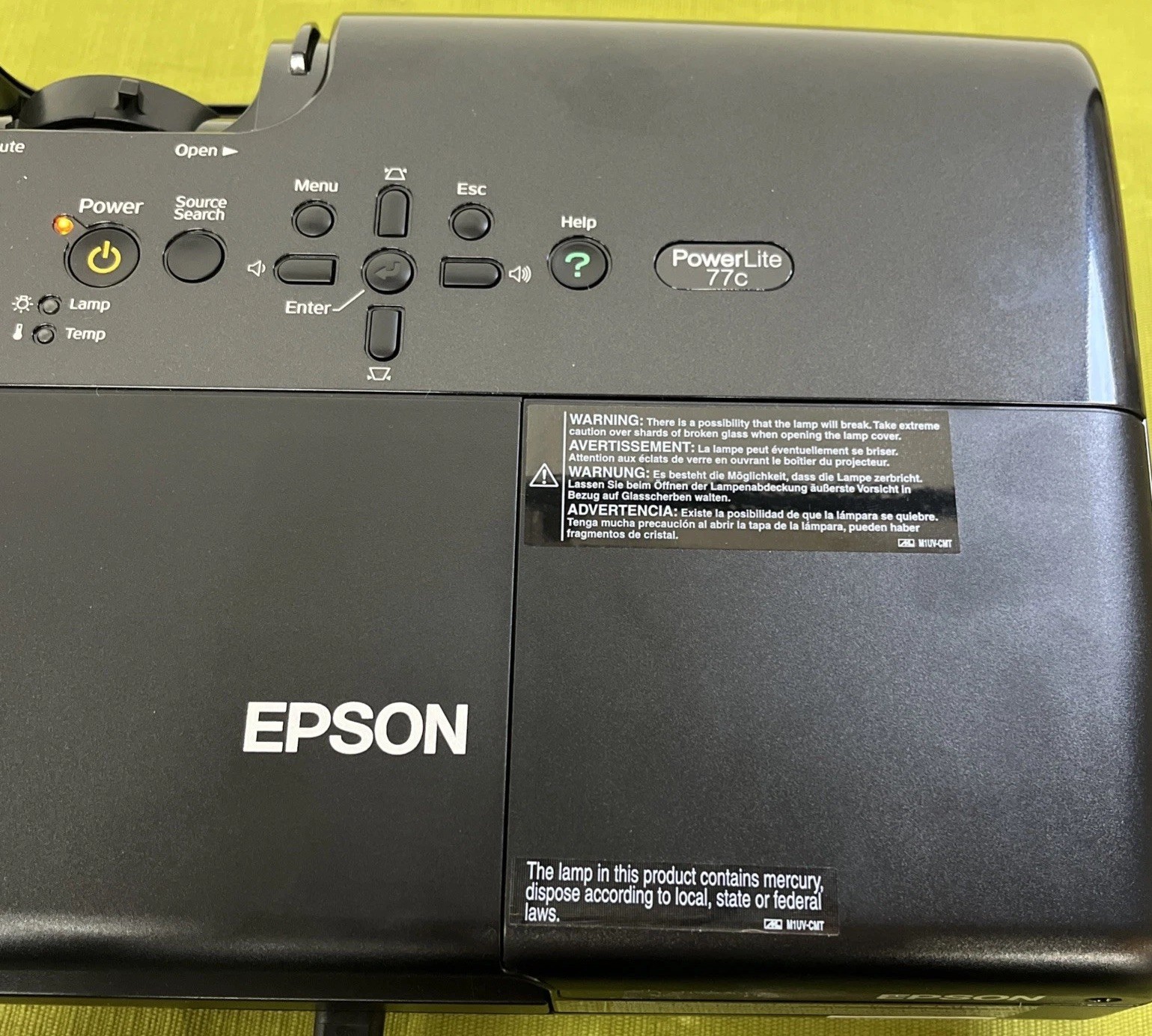 Epson Powerlite 77c EMP-X5 Projector w/Case & Remote (16 Lamp Hours)