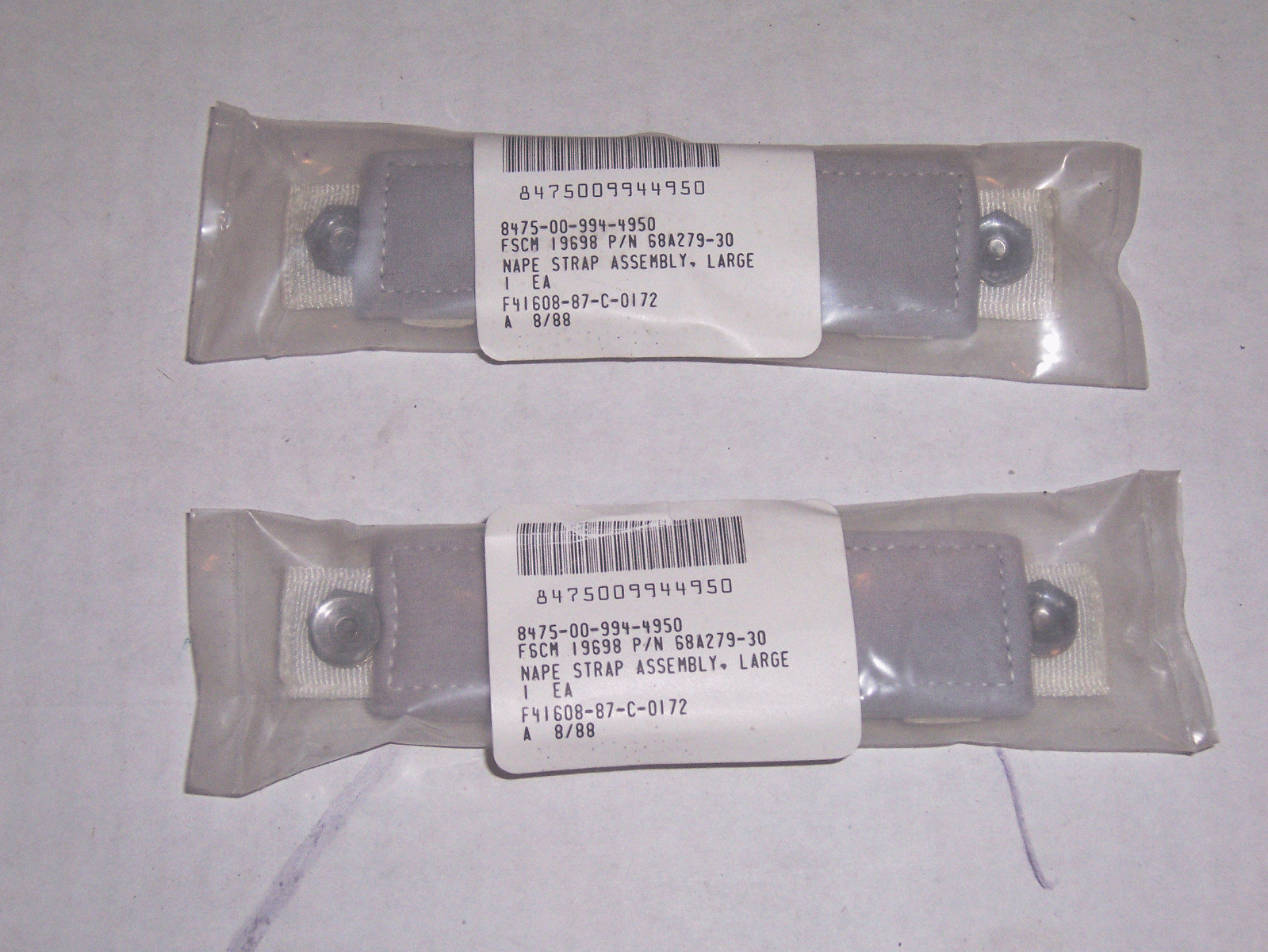 Two PCS New Flight Helmet Nape Strap Assembly or Chin Strap Pad by Gentex USGI