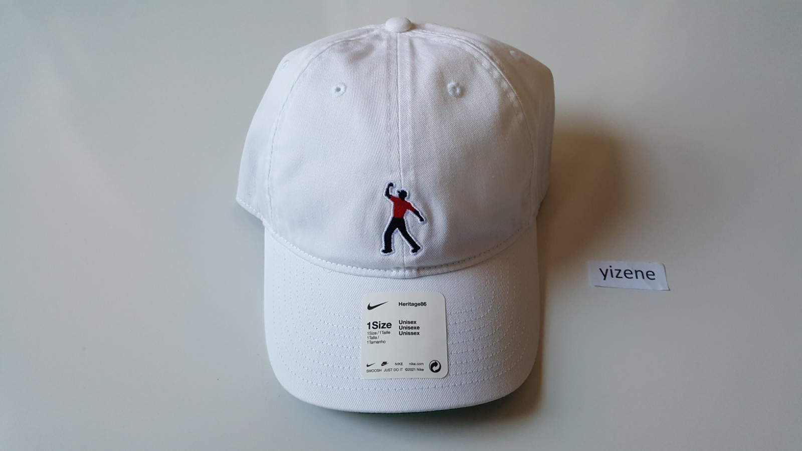 New Nike Tiger Woods TW Heritage 86 Adjustable Golf Hat, DA3317-100, White
