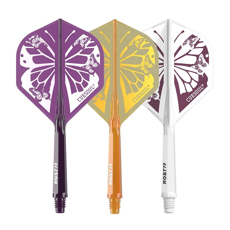 CUESOUL ‘FOREST’Design ROST 77 Integrated Dart Shaft and Flight,Standard Shape