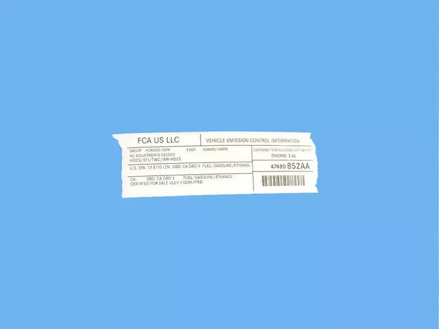 Genuine Mopar Veci Label Label 47480852AA