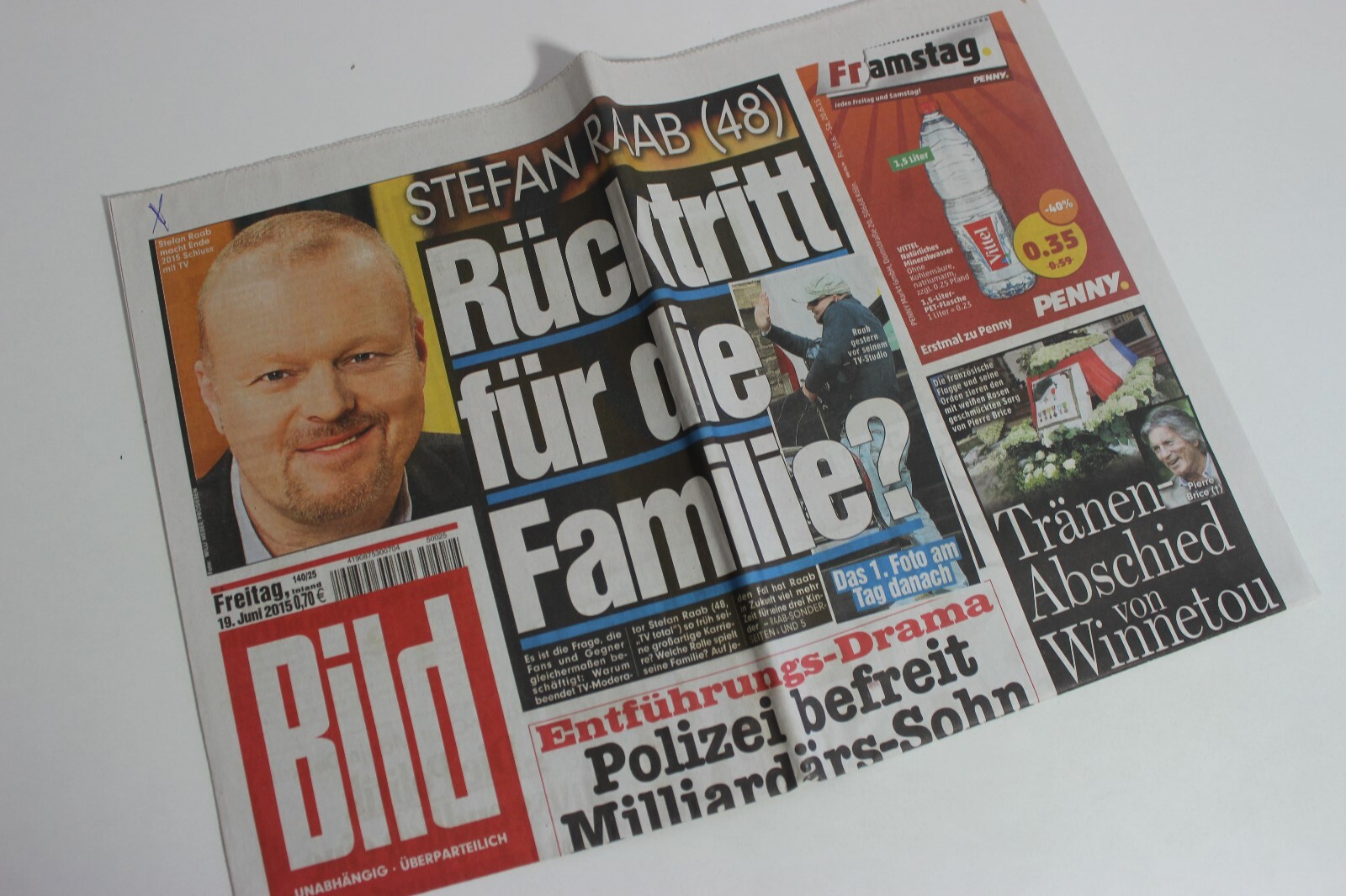 Bildzeitung 19/06/2015 June 19/6/2015 Special Occasion Gift