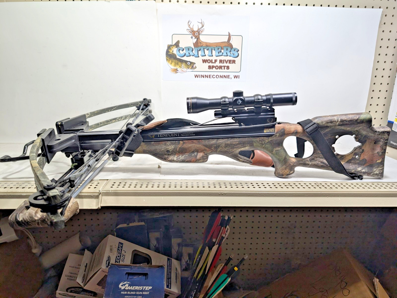 TenPoint TL4 Crossbow Pkg with Rope Cocking Device, Quiver, Bolts and Scope
