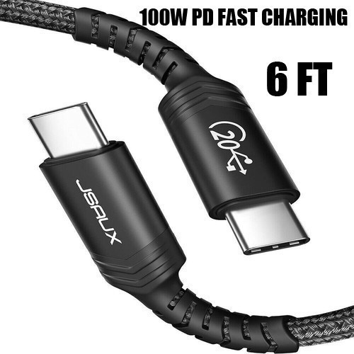 Type C to Type C Cable USB C Fast Charger Samsung Lead For iPhone 15 16 17