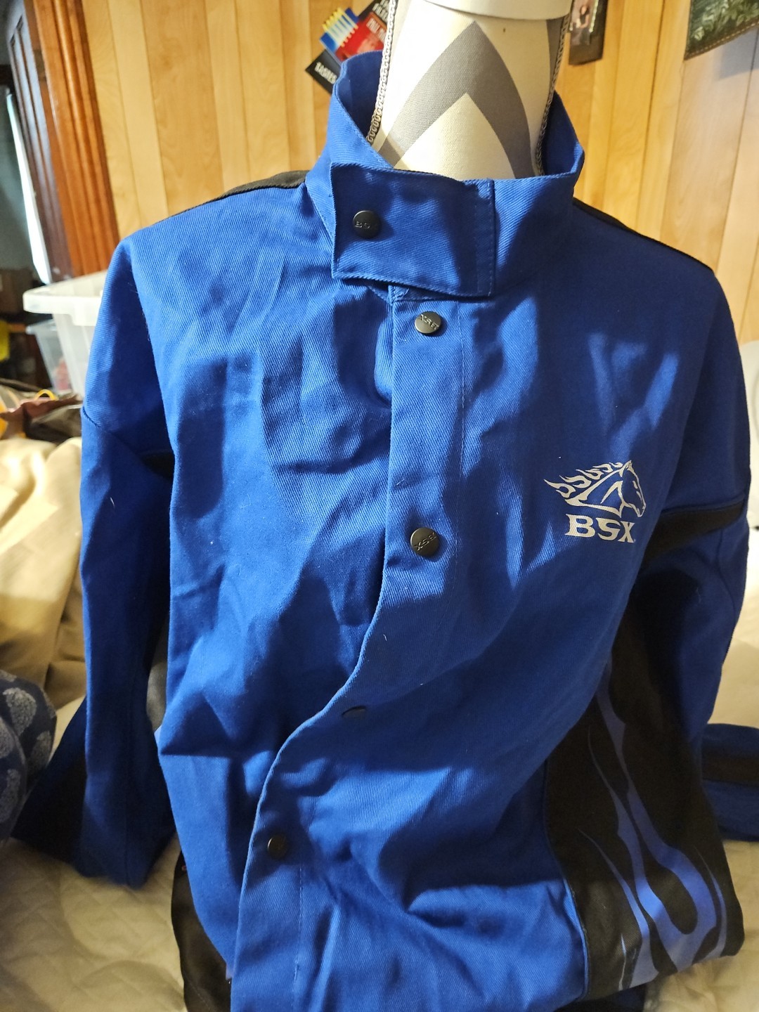 BSX Fire Rated 2xlg Snap Jacket 2 Xlg With Flames P7
