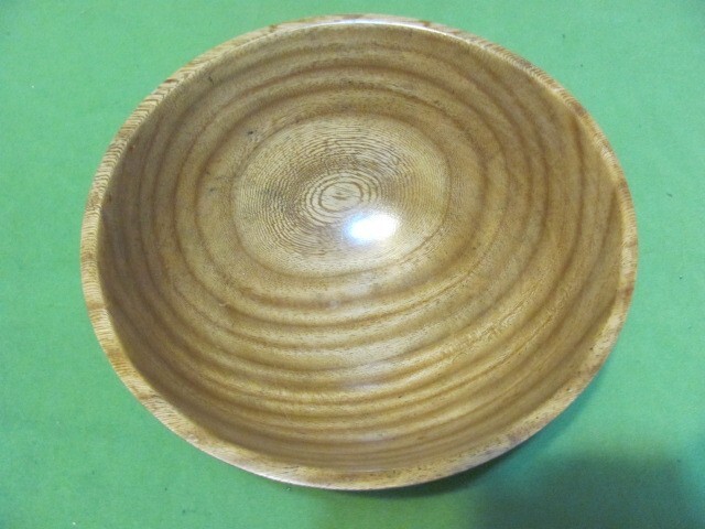 Handcrafted Swirl Design Wooden Bowl by Douglas Noteboom. 9.25" X 9.5"