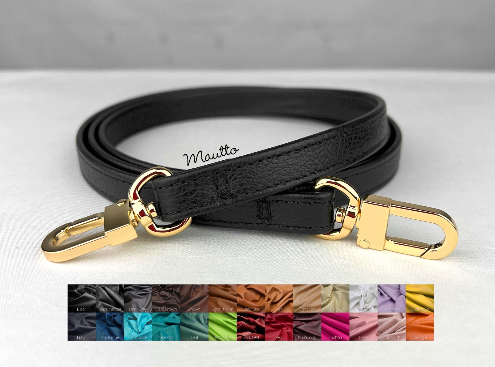 Soft Leather Crossbody Purse Strap - Customize Leather Color