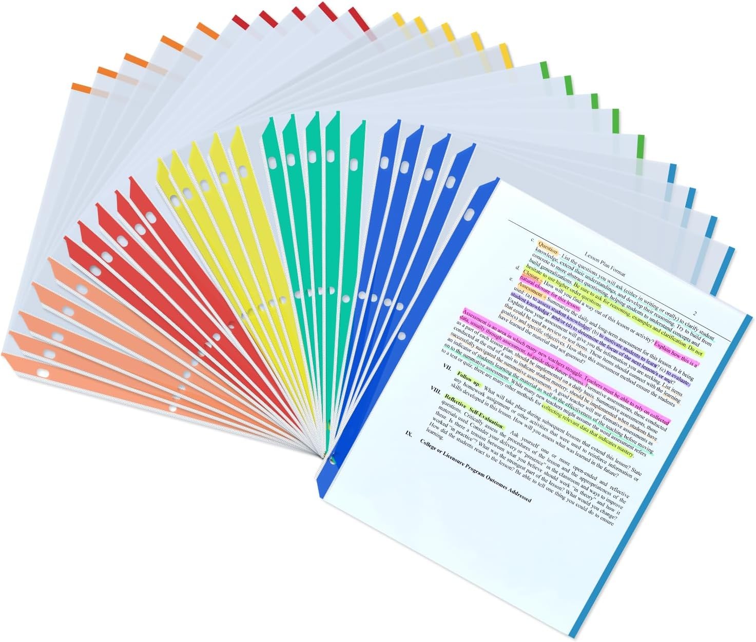 Sheet Protectors, Aipker Plastic Page Protectors for 3 Ring Binder, Multiple