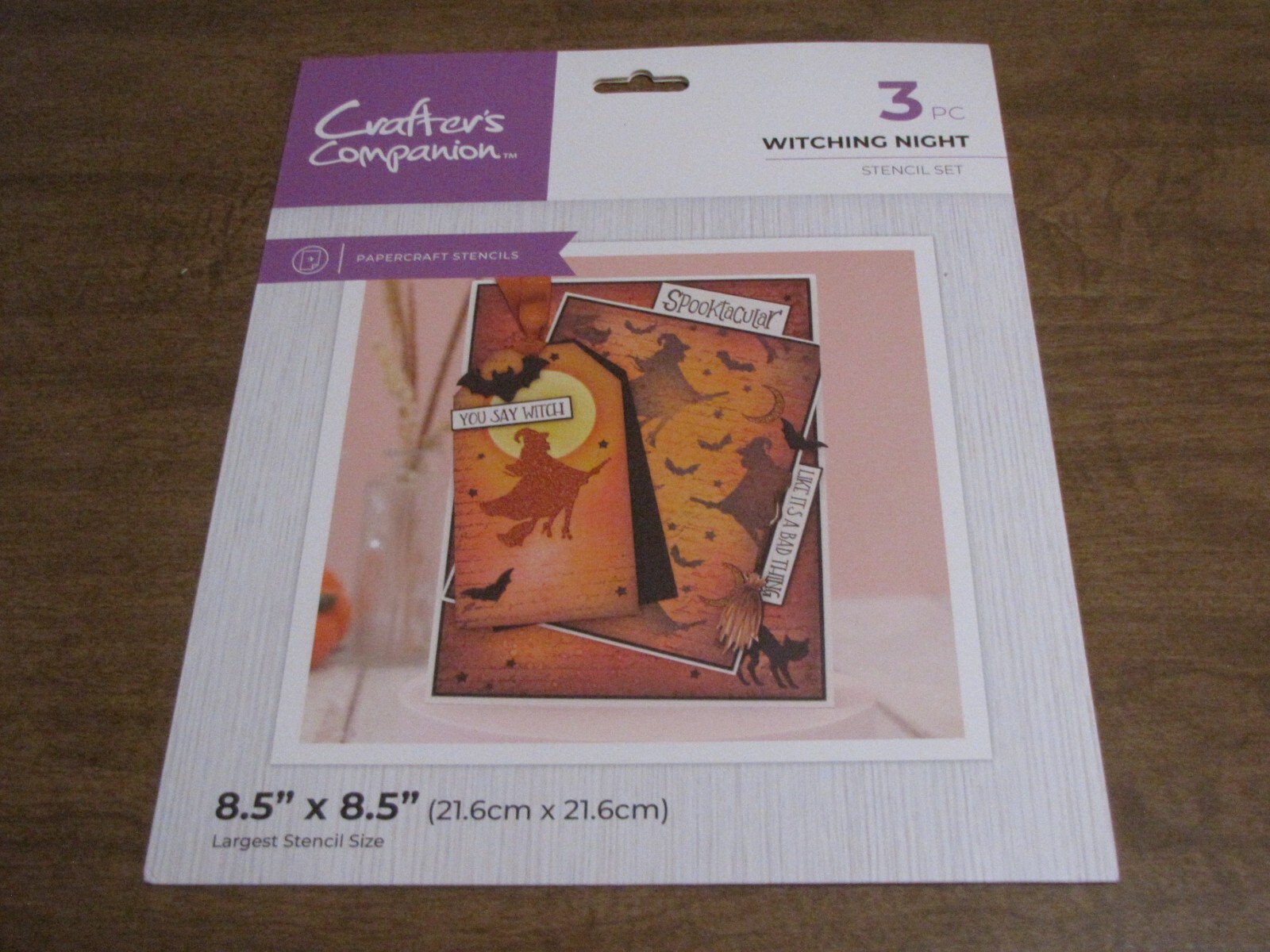 CRAFTER COMPANION WITCHING NIGHT LARGE STENCIL SET