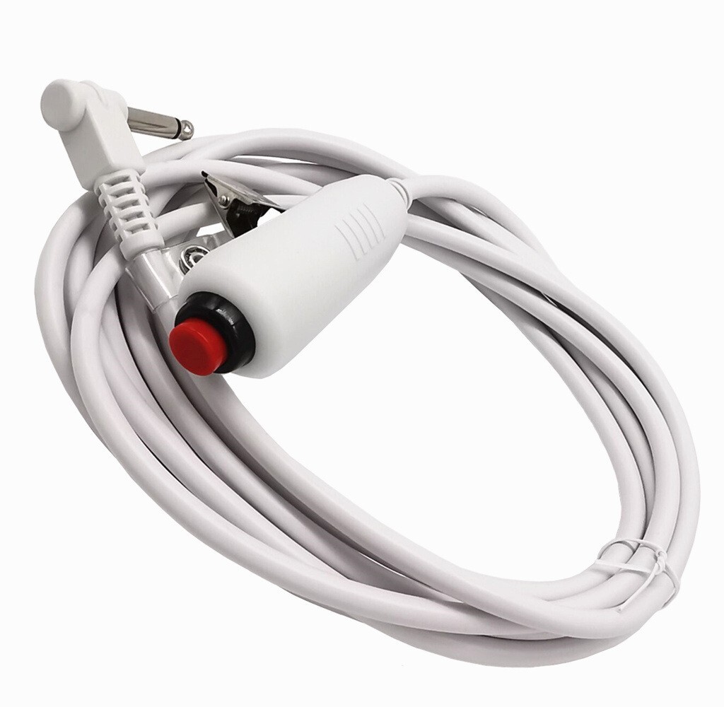 Universal Push Button Cable Nurse Station Call Cord with Bed Sheet Clip 6.35mm