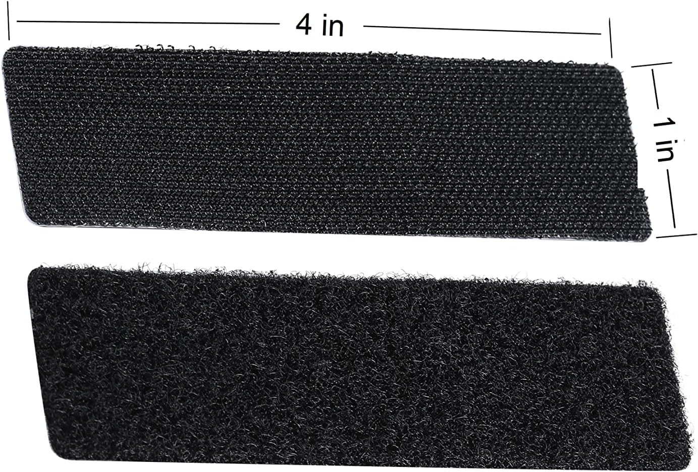 JUMINIZ 20 Sets 1X4 Inch Hook and Loop Fastener Strips with Adhesive Heavy Duty