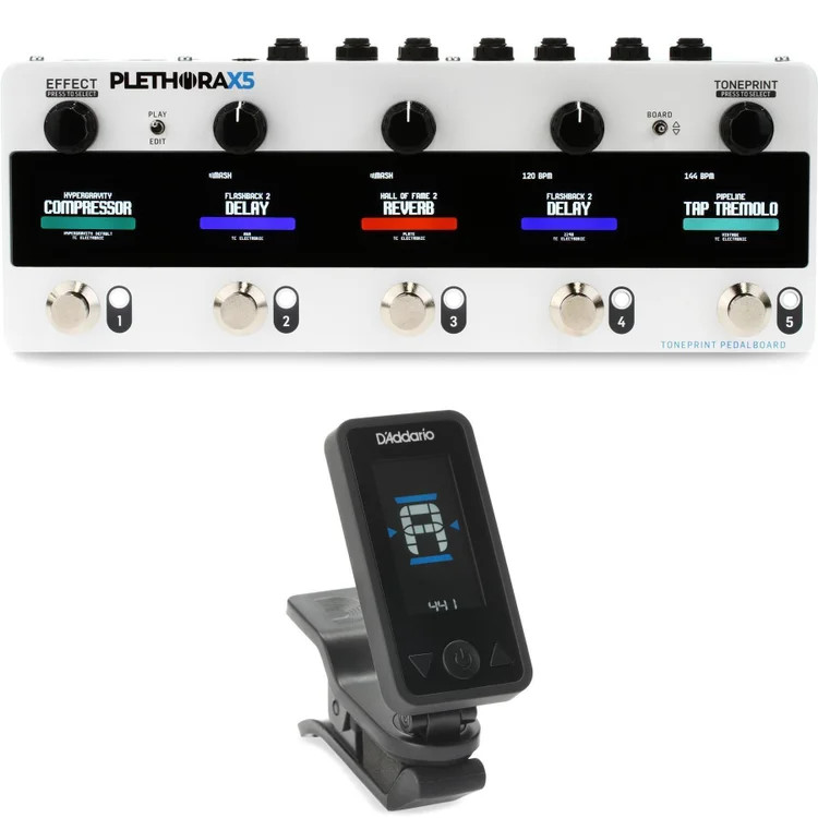TC Electronic Plethora X5 TonePrint Multi-FX Pedalboard with Clip-on Tuner