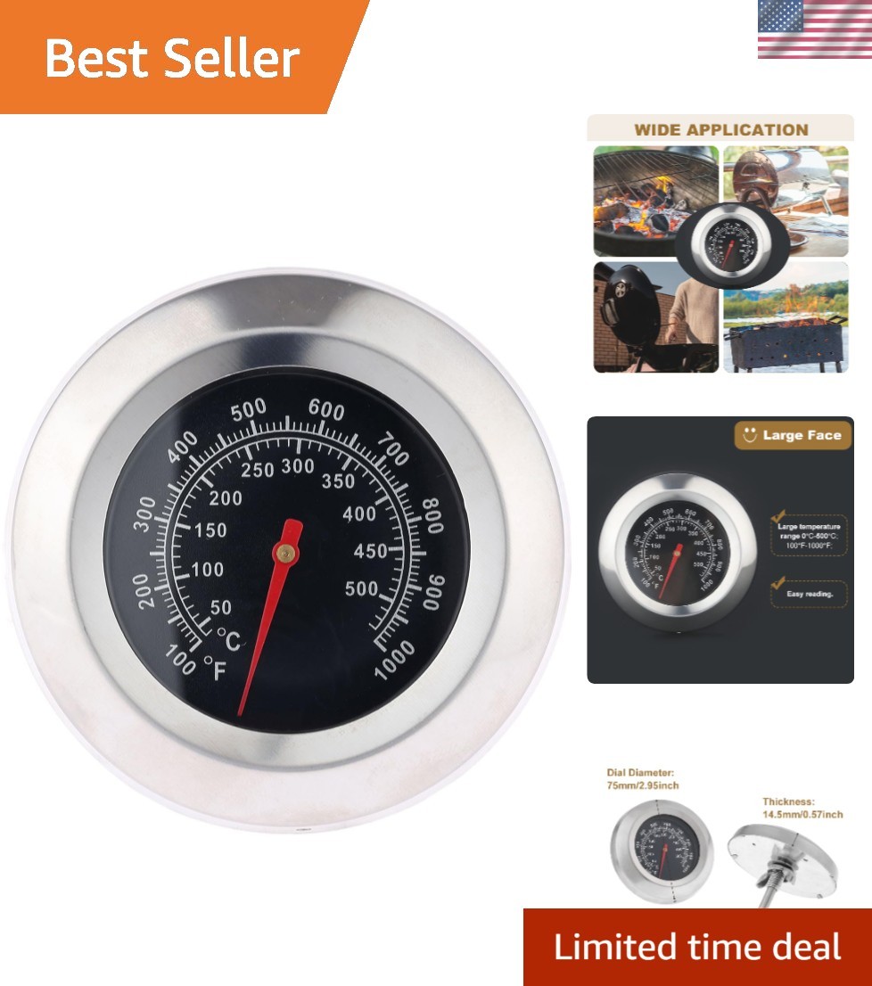Stainless Steel Grill Thermometer 1000°F - Environmentally Friendly Choice