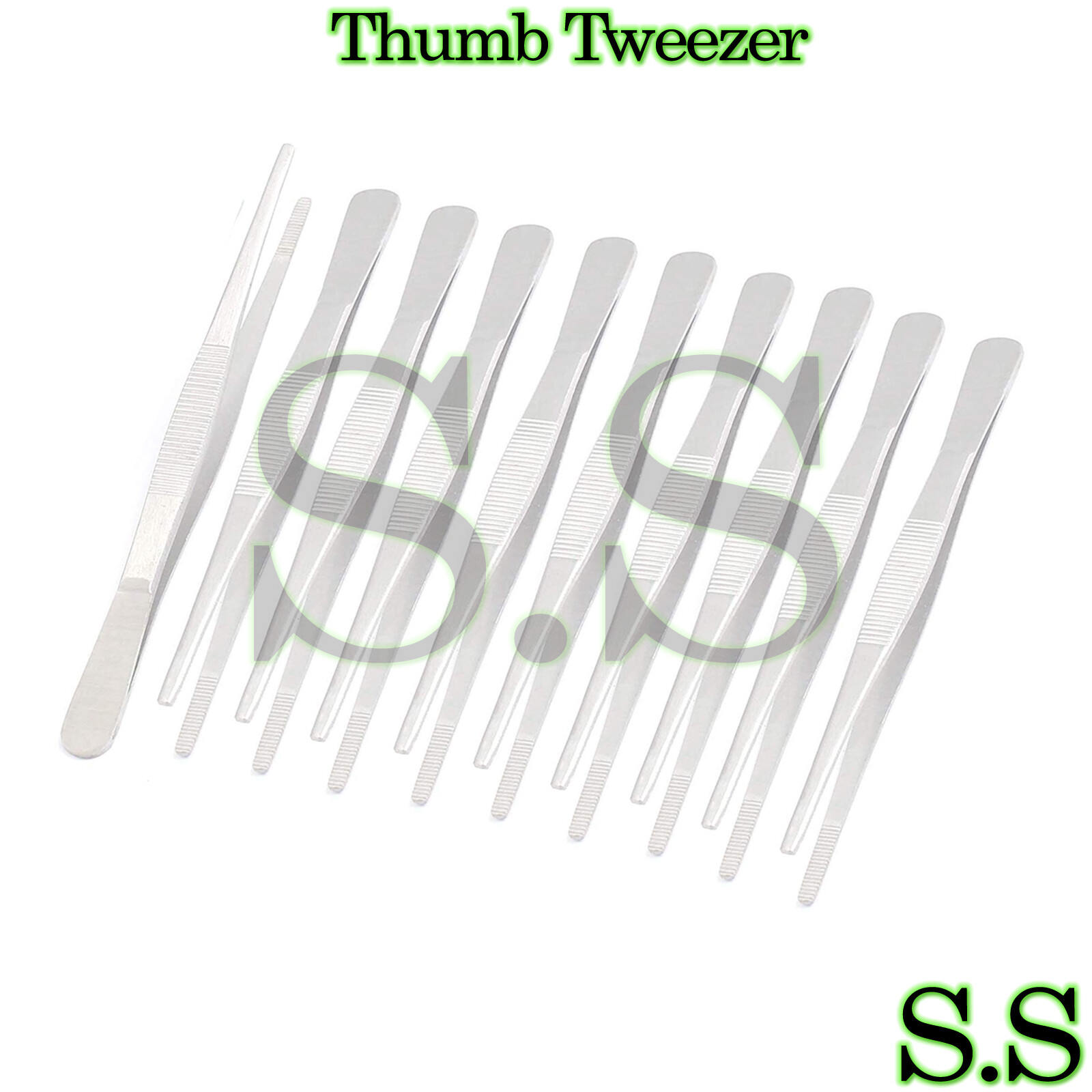 10 PC Tissue Forceps/Tweezers Straight 5" Blunt/Blunt