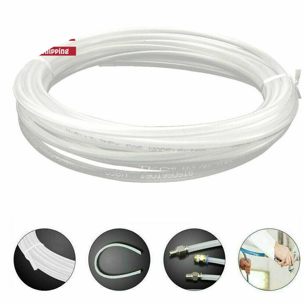 12 mm Tube OD Pneumatic Tubing Nylon Air Line Hose Fluid Transfer 16.4ft (Clear)