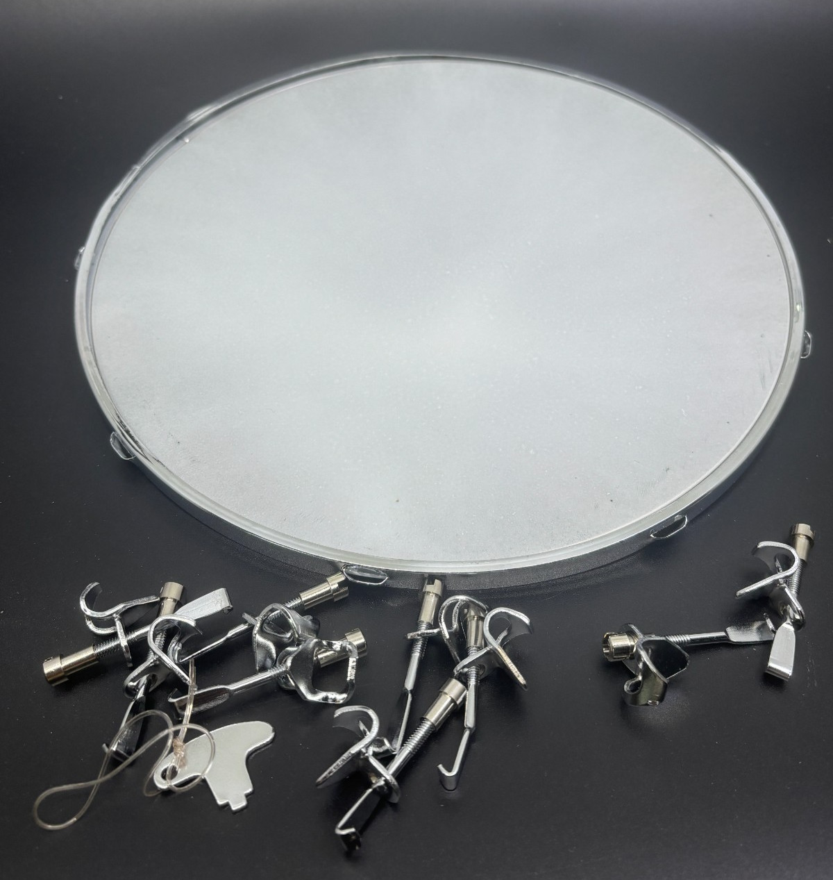 Replacement Synthetic Drum Head and Tension Hardware for Dhol or Hand Drum