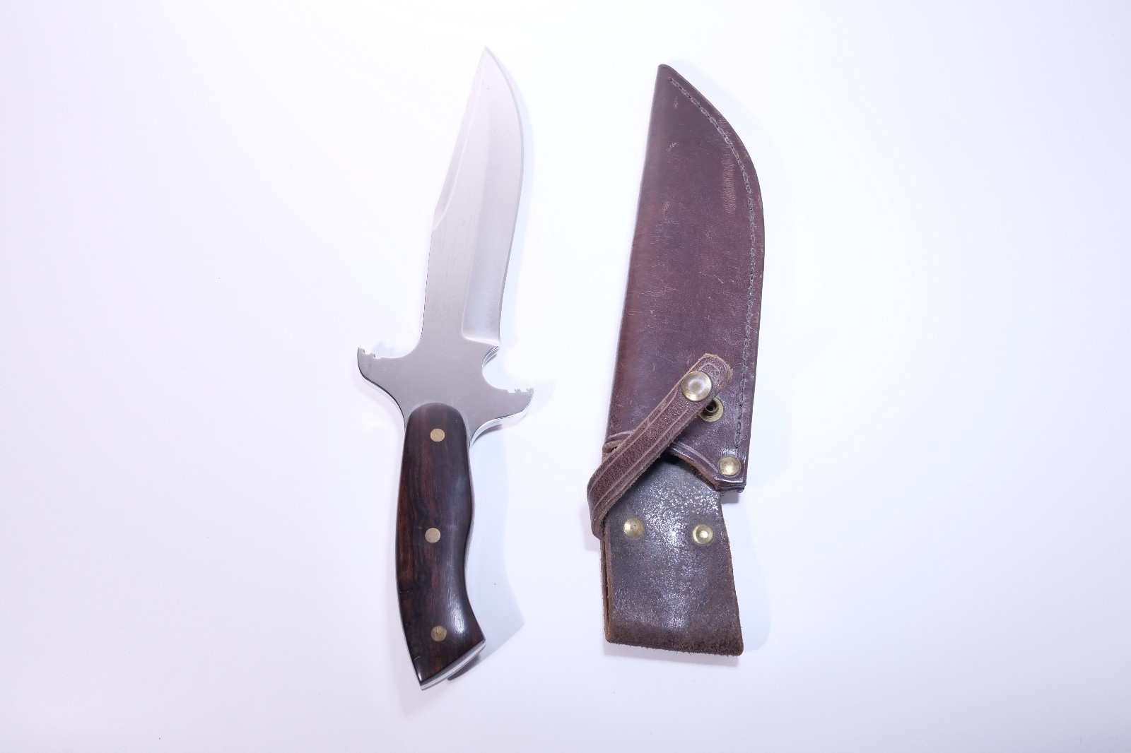 Charlie M Dake Custom Large Fixed Blade Knife Branded Sheath 12 1/8" Total