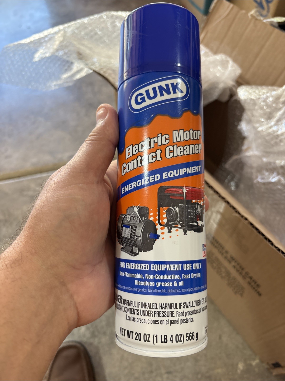 Electric Motor Contac Cleaner GUNK  20oz Auto Generator RC Nitro Car Boat Planes