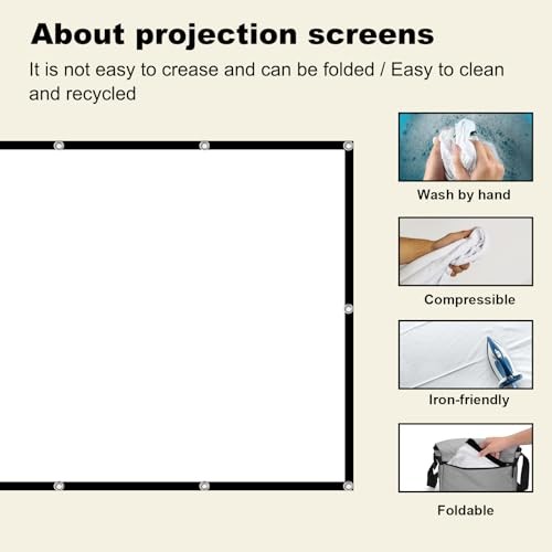 150-Inch 4K 16:9 HD Projector Screen - Foldable 150inches