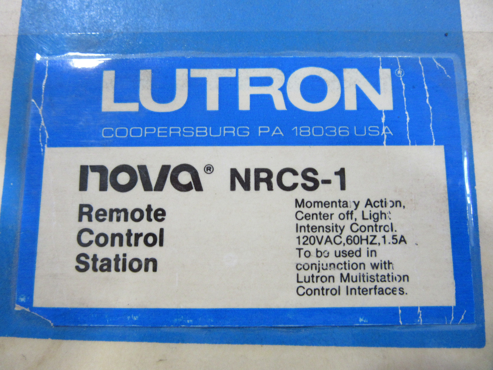Lutron NRCS-1 Remote Raise / Lower Control Station White NEW!!! in Box Free Ship