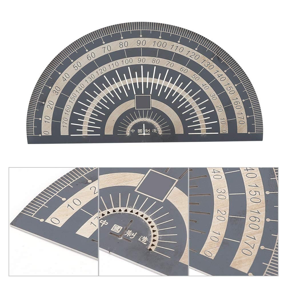 Precision Marking Protractor Stainless Steel Angle Finder Woodworking Hole