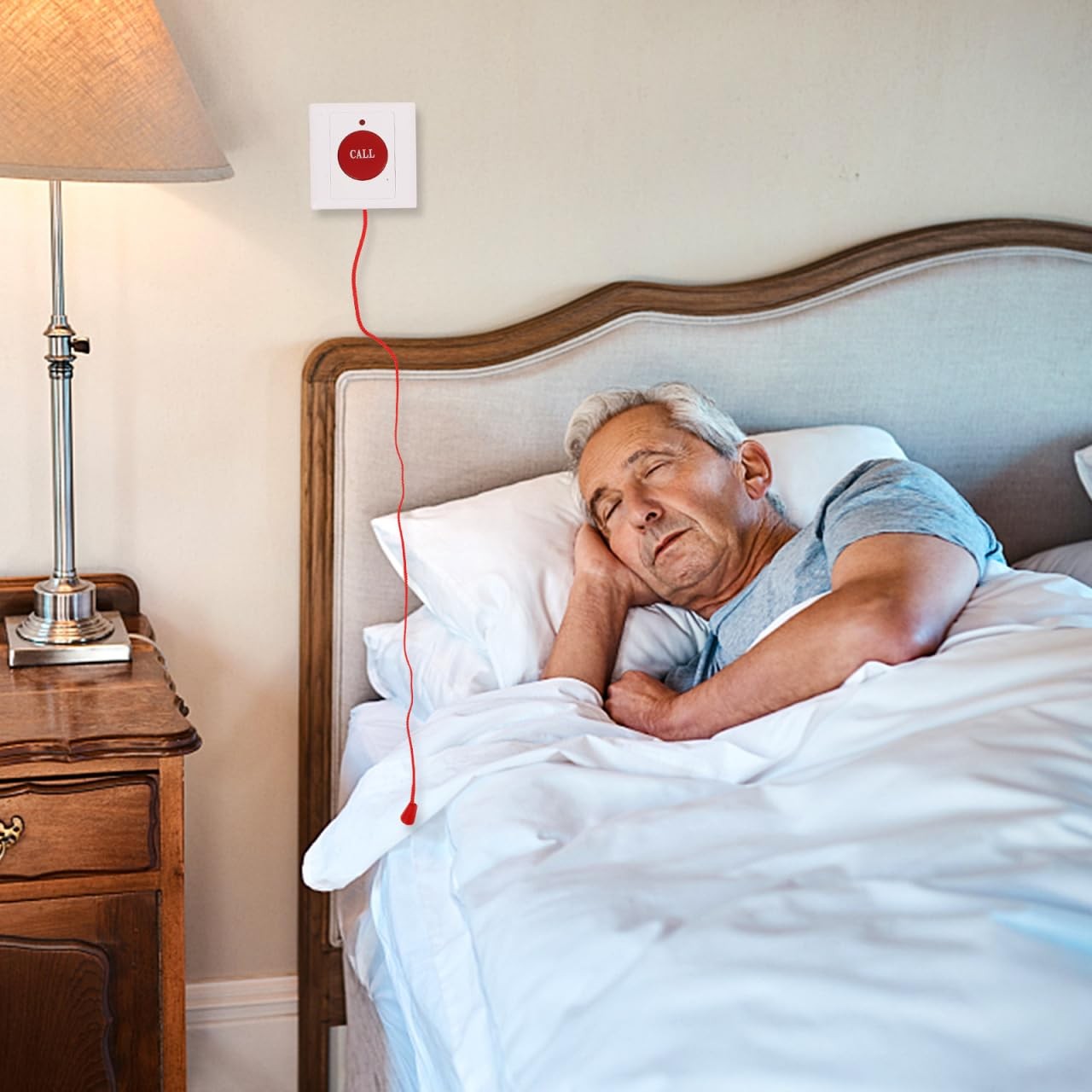 Emergency Button for Elderly Wall Mount Call Button with Pull Rope Sos Alarm ...