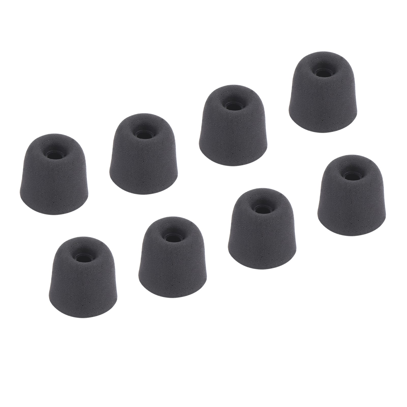Replacement Foam Ear Tips Earbuds Bud 3-4mm Middle Size Black 8 Pcs