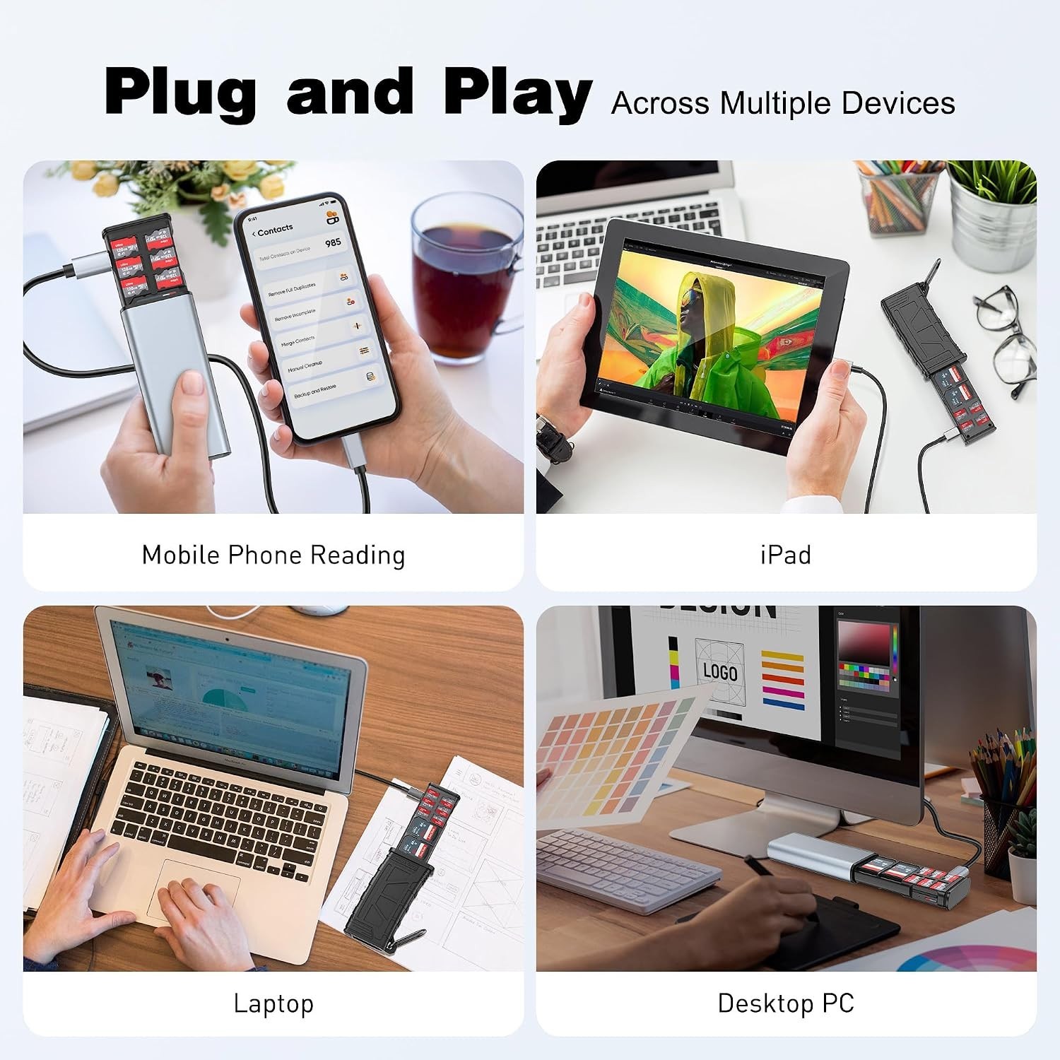 UHS-II SD Card Holder & Reader USB 3.1
