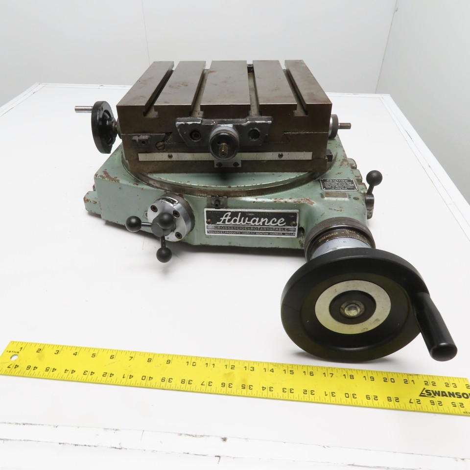 Advance B-13 X-Y Cross Slide T-Slot Rotary Table 13" x 13"