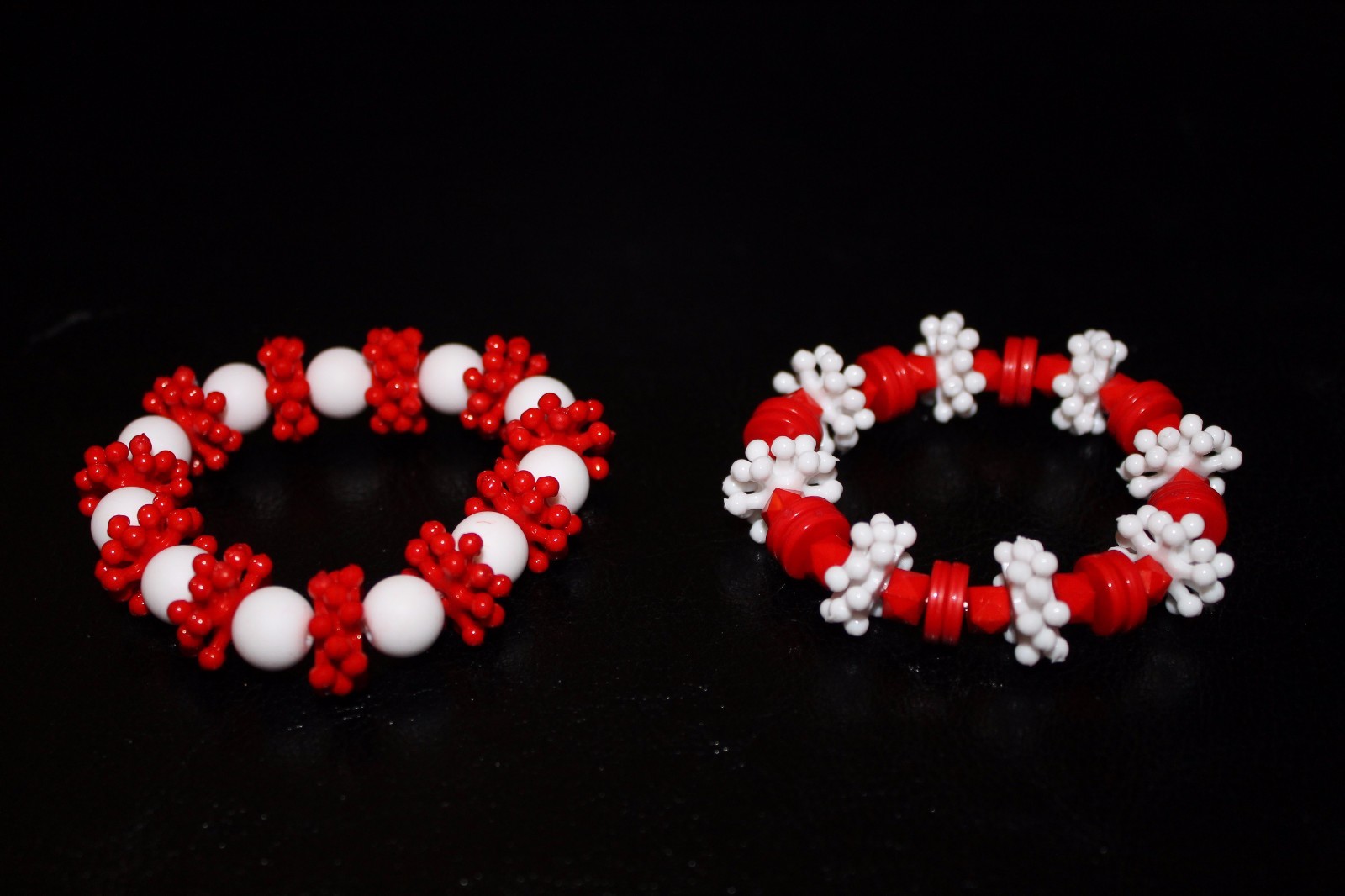 Set 2 Bracelets Handmade White Red Martenitsa Art Martenitca Martenica New Moder