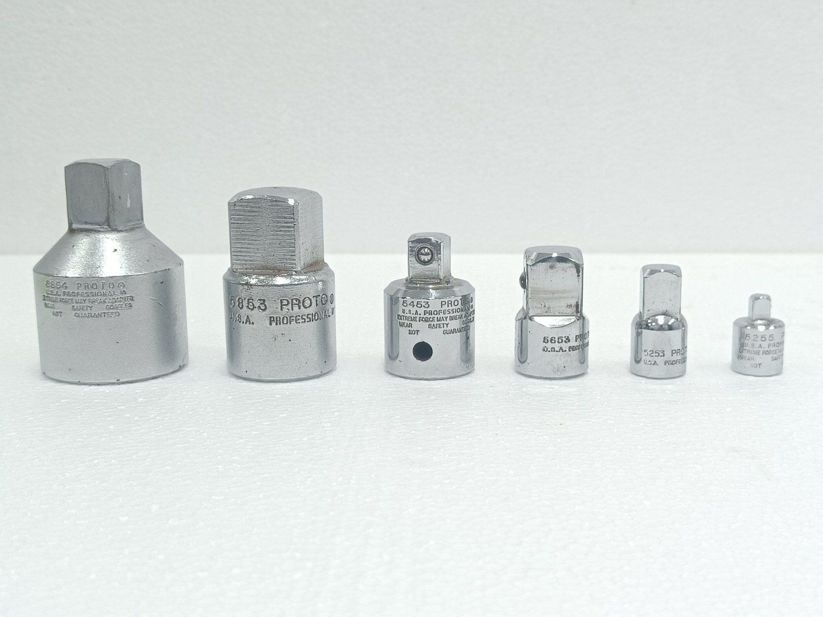PROTO PROFESSIONAL SOCKET ADAPTER SET 6 PCS DRIVE SIZE CONVERSION USA NEW