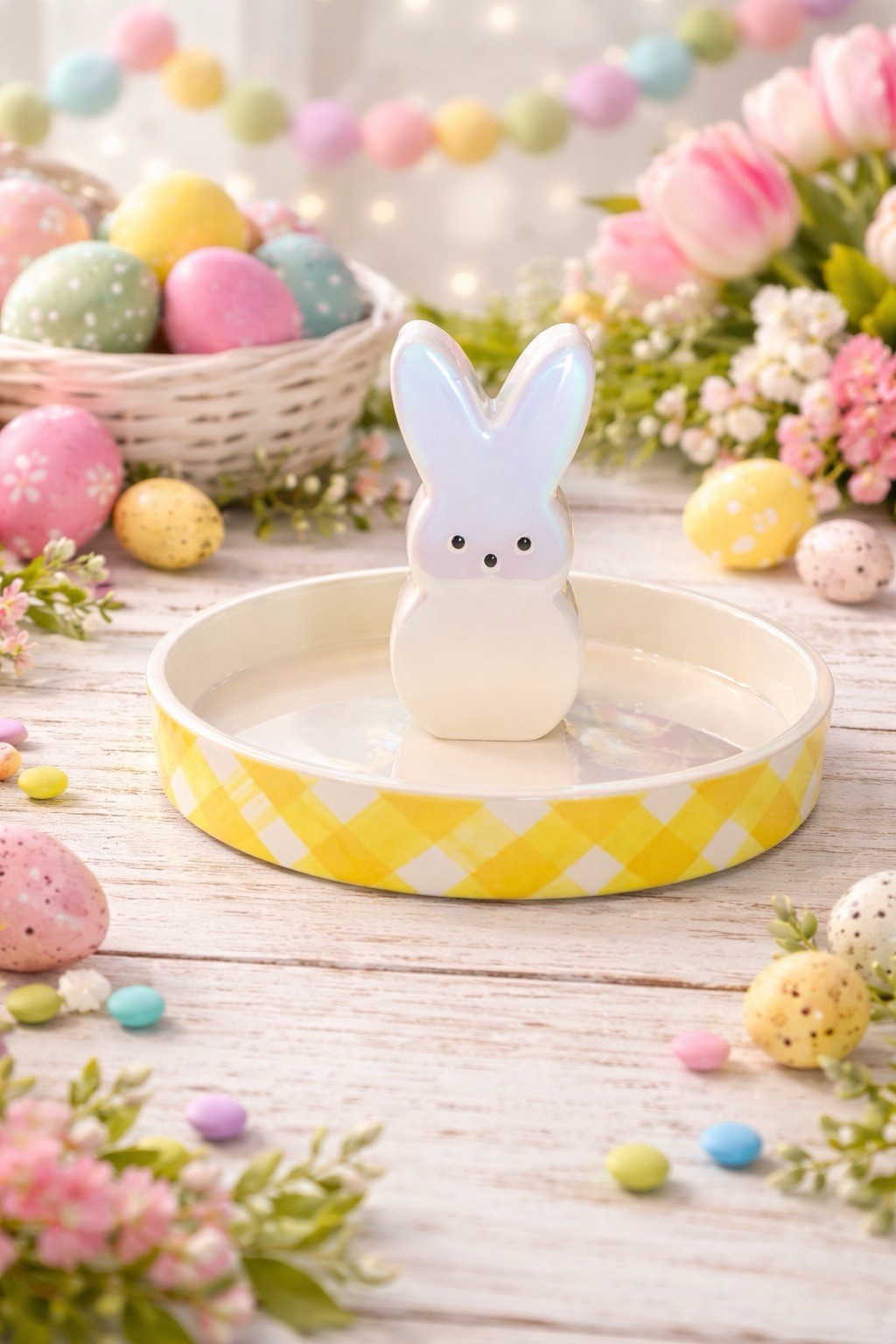 Bath & Body Works Ceramic Peeps Marshmallow Bunny Body Care Tray Trinket