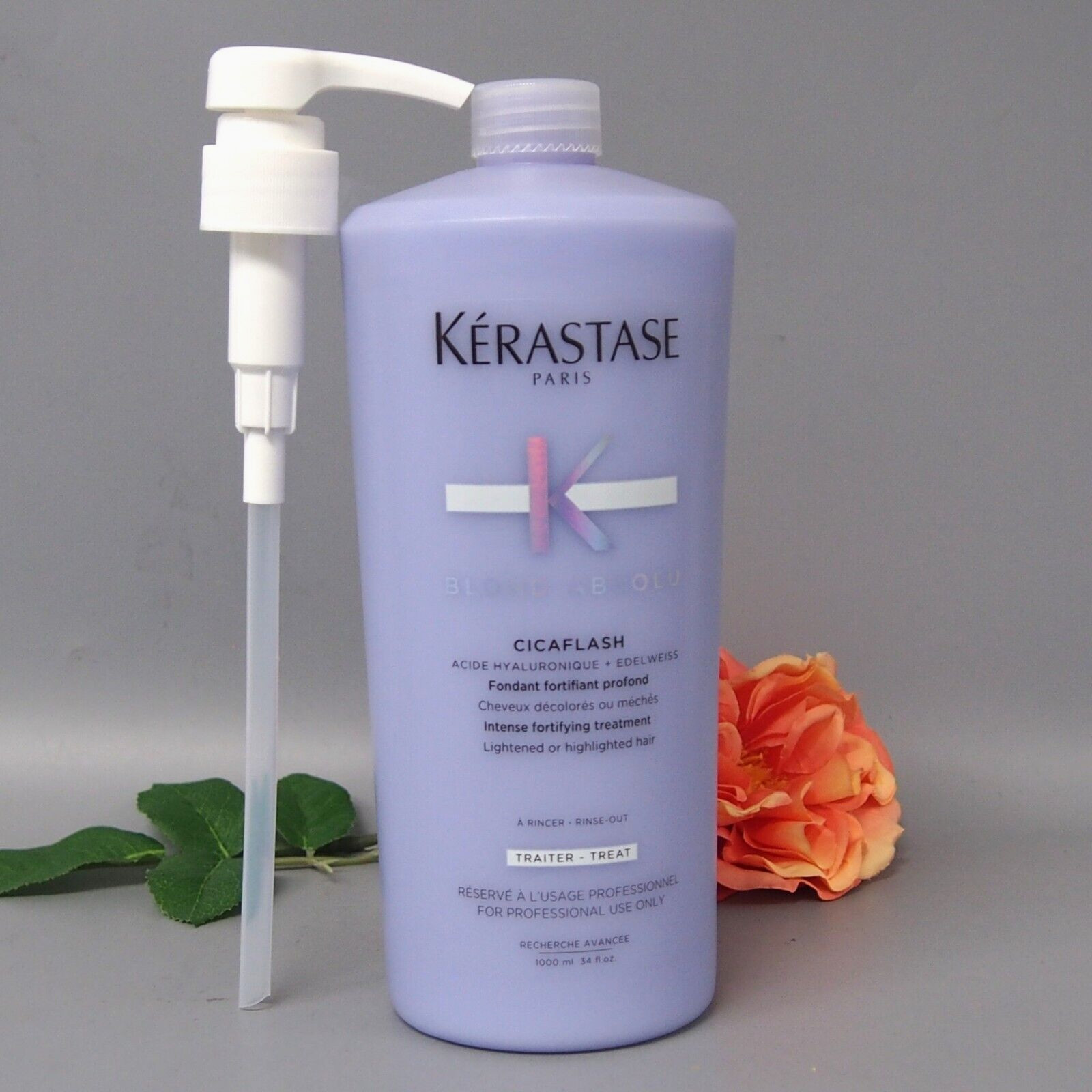 With Pump Kerastase Blond Absolu Fondant Cicaflash 1000ml /34oz