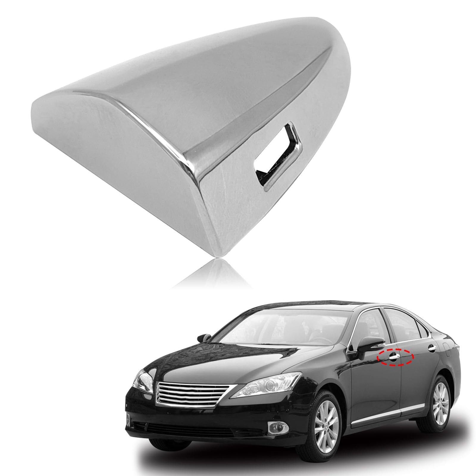 Chrome Door Handle Cover Cap Compatible with Lexus ES350 2007-2012 LS600hl 2008-
