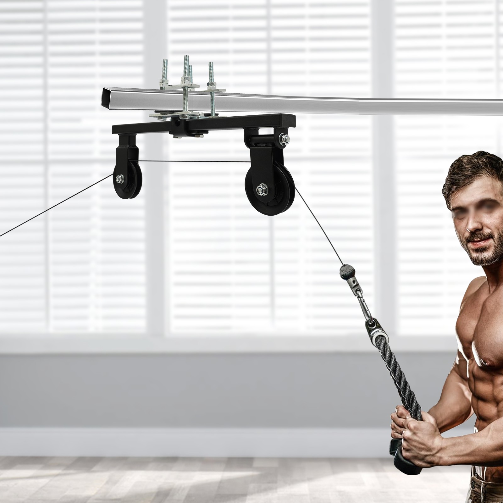 Gym Cable Pulley System Weight Strength Training Practice Equipment Home