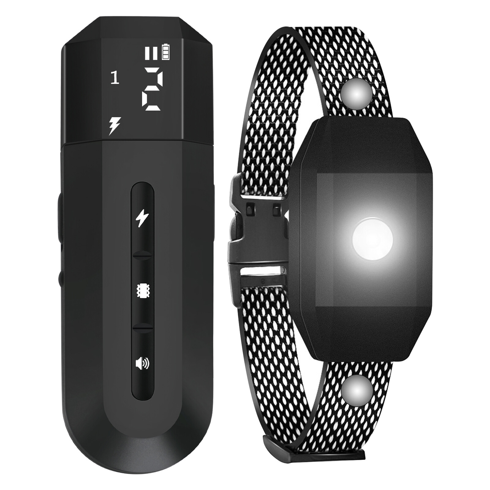 3000 FT Dog Shock Vibration Training Collar Rechargeable Waterproof Pet Trainer