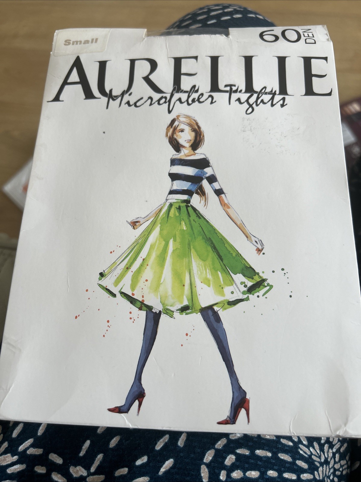 Aurellie Microfiber White 60 Denier Tights Size Small Bnwt