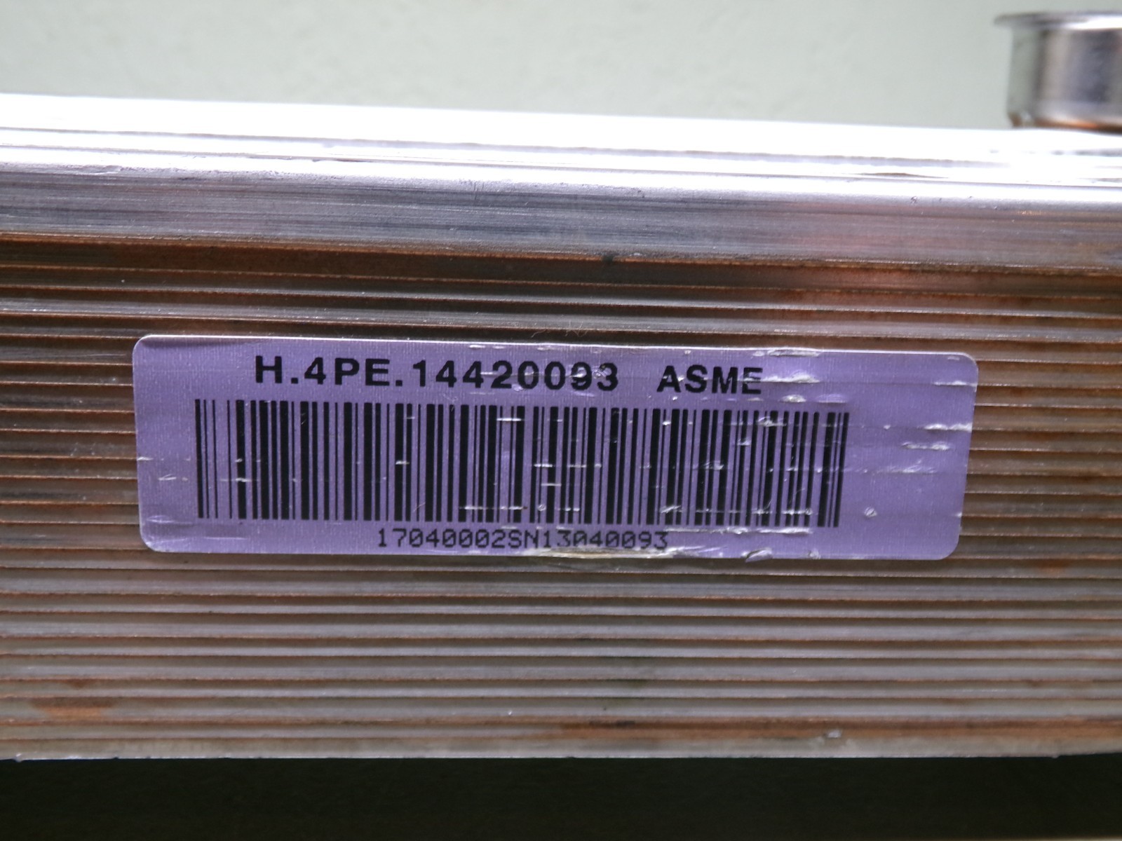 EVERON PAS40KHE_004 SINGLE WALL HEAT EXCHANGER 14420093