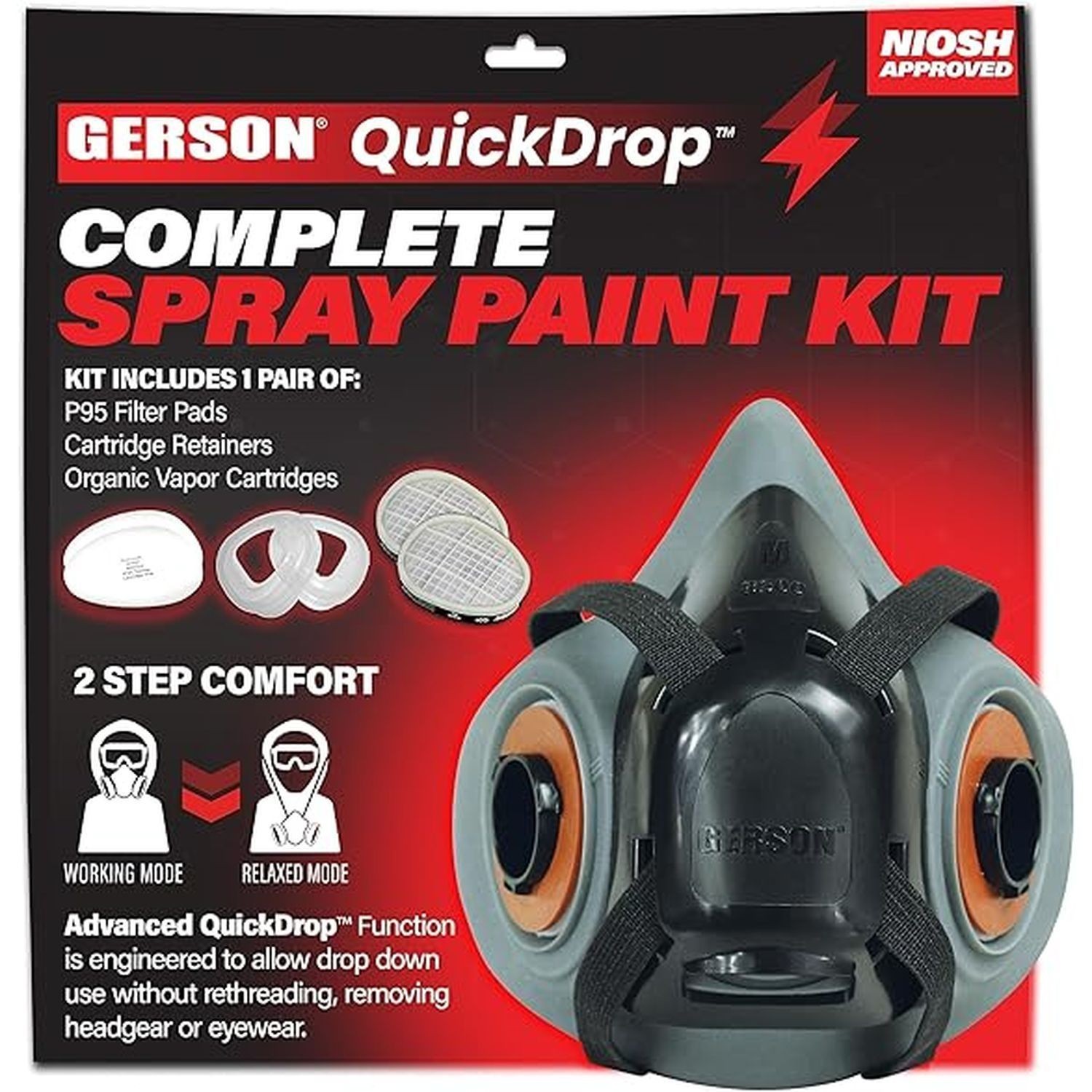 Gerson 9573-1 Drop Down Complete Spray Paint Kit Large
