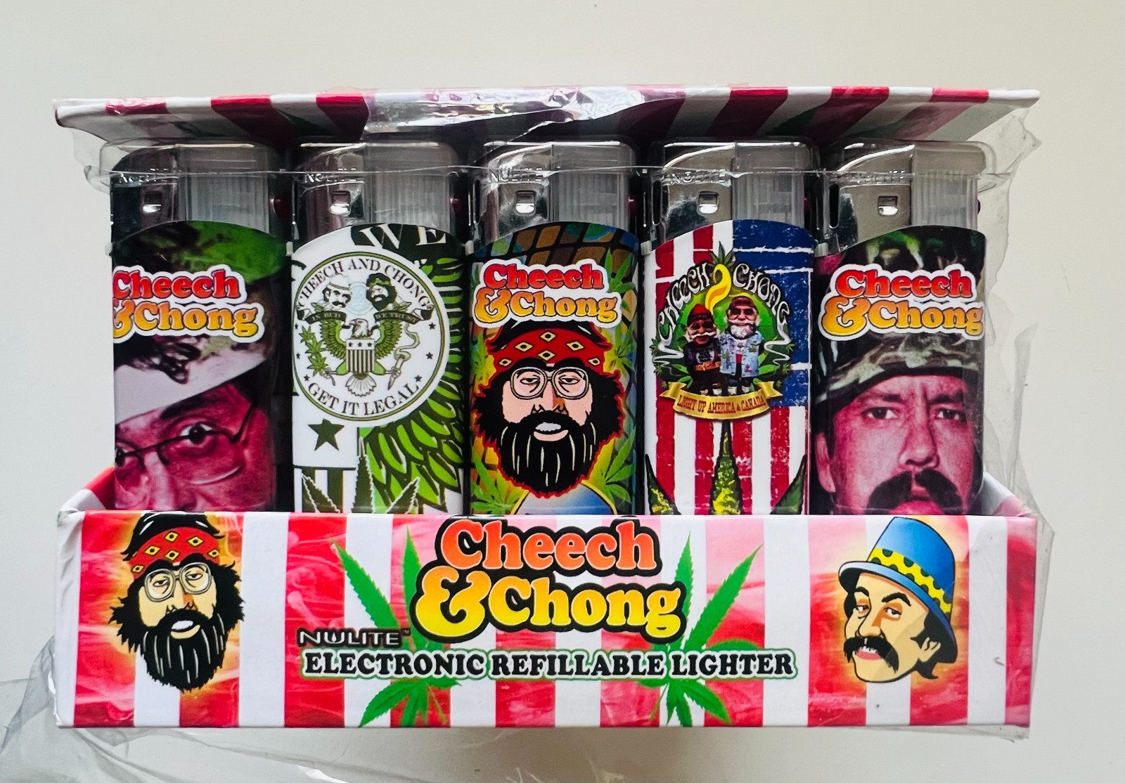 25 CHEECH & CHONG Electronic Refillable Lighters without Gas