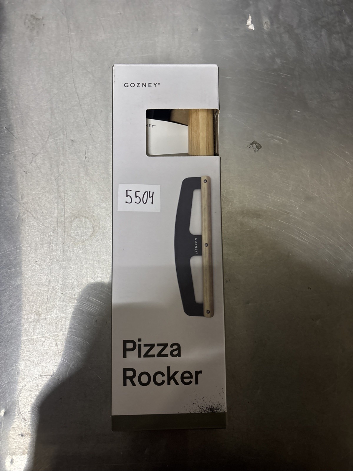 Gozney AD1597 Pizza Rocker Stainless Steel & Wood Pizza Rocker Cutter #5504