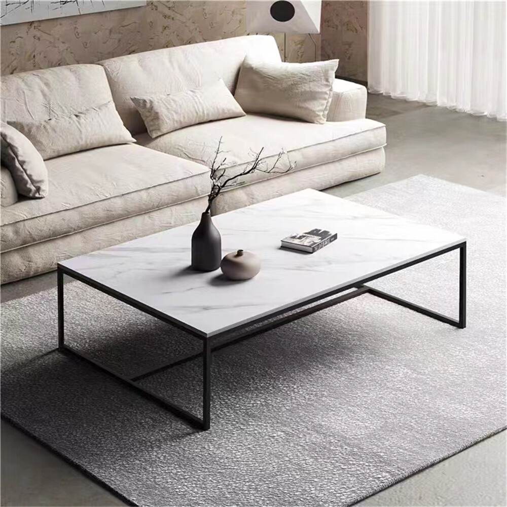 Rectangular Coffee Table Sintered Stone Cocktail Table For Living Room Apartment